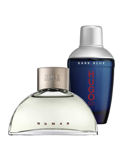 Hugo Boss Dark Blue 75 ml EDT Caballero + Hugo Boss Woman 90ml EDP Dama