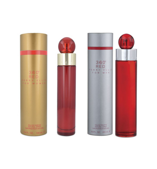 Perry Ellis 360° Red Caballero 100 ml y 360° Red 100 ml Dama EDT Unisex