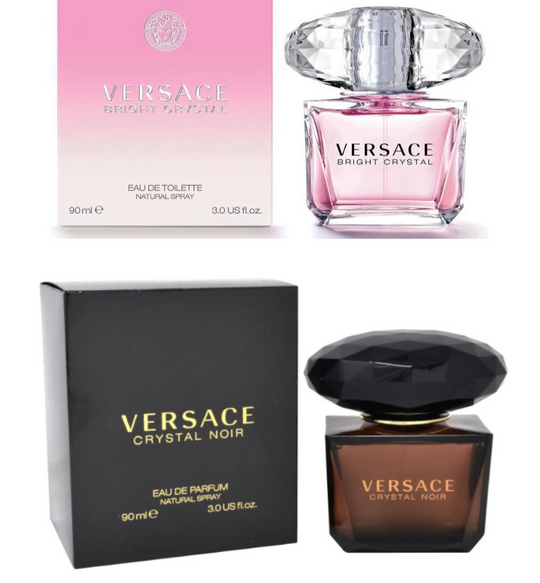 Versace Bright Crystal 90ml EDT Dama y Crystal Noir 90ml EDP Dama