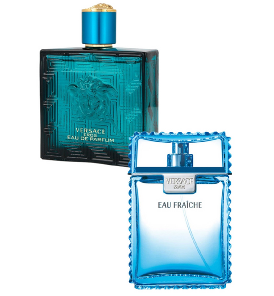Versace Eros 100 ml EDP Caballero y Versace Eau Fraiche 05 ml EDP Caballero