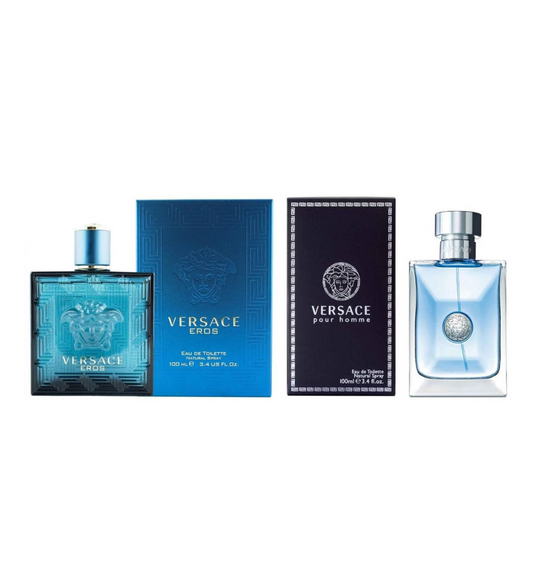 Versace Eros 100 ml EDT y Pour Homme 100 ml EDT Caballero